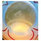 Steven Smyers Signed Iridescent Pulled Feather Art Glass Paperweight