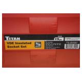 Titan 19-Piece VDE Insulated Metric Socket Set - 3/8" Drive