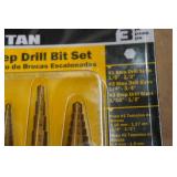 Titan Keyless Chuck Adapter/Step Drill Bit Set/Stubby Socket Adapter Sets