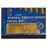 Grey Pneumatic General Service Impact Chisel Set