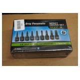 Grey Pneumatic 3/8" Drive 9-Piece Star Impact Driver Set