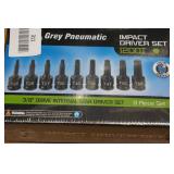 Grey Pneumatic 3/8" Drive 9-Piece Star Impact Driver Set