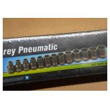 Grey Pneumatic 3/8" Drive 13-Piece Metric Impact Driver Set