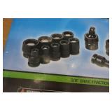 Grey Pneumatic 3/8" Drive 24-Piece Fractional & Metric Impact Socket Set