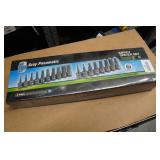 Grey Pneumatic 1/2" Drive 18-Piece Fractional & Metric Hex Impact Driver Set