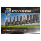 Grey Pneumatic 1/2" Drive 18-Piece Fractional & Metric Hex Impact Driver Set