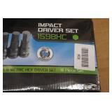 Grey Pneumatic 1/2" Drive 18-Piece Fractional & Metric Hex Impact Driver Set