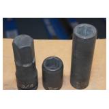 Assorted Grey Pneumatic Impact Sockets
