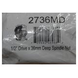 Grey Pneumatic 1/2" Drive x 36mm Deep Spindle Nut