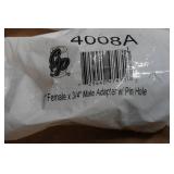 *2* Grey Pneumatic 1" Female x 3/4" Male Adapters with Pin Hole