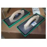 *2* Bon 83-103 Aluminum Back Fine Green Foam Floats - 12"x5"x3/4"