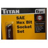 Titan 6-Piece SAE Hex Bit Socket Set