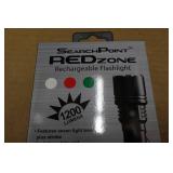 SearchPoint RED Zone 1200 Lumen Rechargeable Flashlight