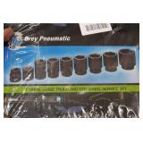 Grey Pneumatic 1" Drive 9 Piece Large Truck Impact Socket Set