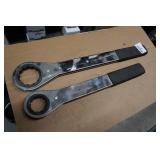 Lang Tools Flat Ratcheting Wrenches - 2" & 1-7/16"
