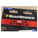 GearWrench 8-Piece 1/2" Drive SAE Deep Socket Set