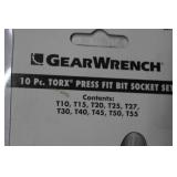 GearWrench 10-Piece Torx Press Fit Bit Socket Set