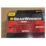 GearWrench 10-Piece 3/8" Drive Metric Ratcheting Crowfoot Wrench Set