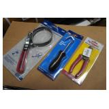 OTC Oil Filter Wrench, Hose Removal Tool and Wire Cuttier Stripper Pliers