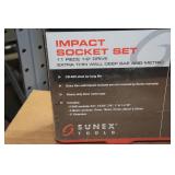 Sunex 2611 11 Piece 1/2" Drive Extra Thin Wall Impact Socket Set - SAE/Metric