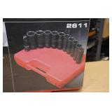 Sunex 2611 11 Piece 1/2" Drive Extra Thin Wall Impact Socket Set - SAE/Metric
