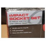 Sunex 3653 3/8" Drive 8 Piece Metric Deep Impact Socket Set