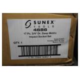 Sunex 4686 3/4" Drive 17 Piece Metric Deep Impact Socket Set