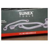 *2* Sunex 9935 5 Piece SAE Half Moon Wrench Sets