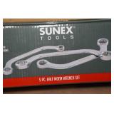 Sunex 9935M 5 Piece Metric Half Moon Wrench Set