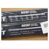 *2* EZ Red 1/4" Drive XXL Locking Flex Head Ratchets
