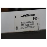 *2* Milton 503 Inflator Gage 3 Ft Hose Whip and Safety Clip