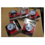 *5* Milton 1190 Center Back Mount 0-60 PSI Pressure Gauges