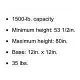 Safeguard 63007 Auxiliary Stand - 3/4 Ton