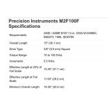 Precision Instruments M2F100F 3/8" Drive Micro Click Torque Wrench - 20-100 Ft Lb
