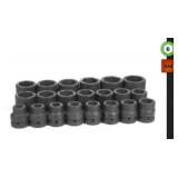 Grey Pneumatic 9021 1" Drive 21-Piece SAE Impact Socket Set