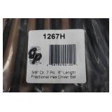 Grey Pneumatic 3/8" Drive 7-Piece 6" Length Fractional Hex Driver Set