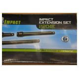 Grey Pneumatic 1/2" Drive 4-Piece Impact Extension Set