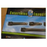Grey Pneumatic 1/2" Drive 4-Piece Impact Extension Set