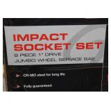 Sunex 5699 1" Drive 9 Piece SAE Jumbo Wheel Service Impact Socket Set
