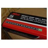 Milton 1300-SS-07 14 Piece Metric 1/2" Drive Deep Impact Sockets