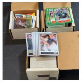 (3) Baseball Card Boxes - Stickers, Puzzles, and 1992 Leaf Set