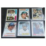 Reggie Jackson 6 Card Vintage Baseball Lot 1974-1982
