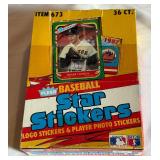 1987 Dleer Star Stickers Baseball 36 Pack Card Box