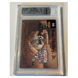 Ken Griffey Jr. Game-Used Jersey Swatch and 1993 Topps Stadium Club All-Star #56 Beckett Graded 8.5 NM-MT+ Slab Baseball Card