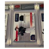 (3) 2002 Donruss Big League Challenge Materials Luis Gonzalex and (2) Richie Sexton Baseball Cards