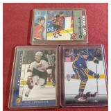 (3) UND Alum Hockey Cards - #d Mike Commodore /100