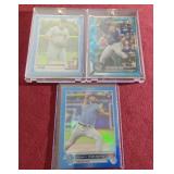 (3) Numbered Baseball Rookie Cards