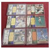 (6) Numbered Baseball Cards