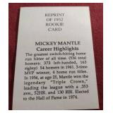 Vintage Reprint of 1952 Topps Mickey Mantle Rookie Card