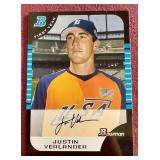 2005 Bowman Justin Verlander Rookie Card